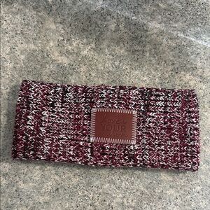 Love Your Melon Maroon and Black Knit Headband